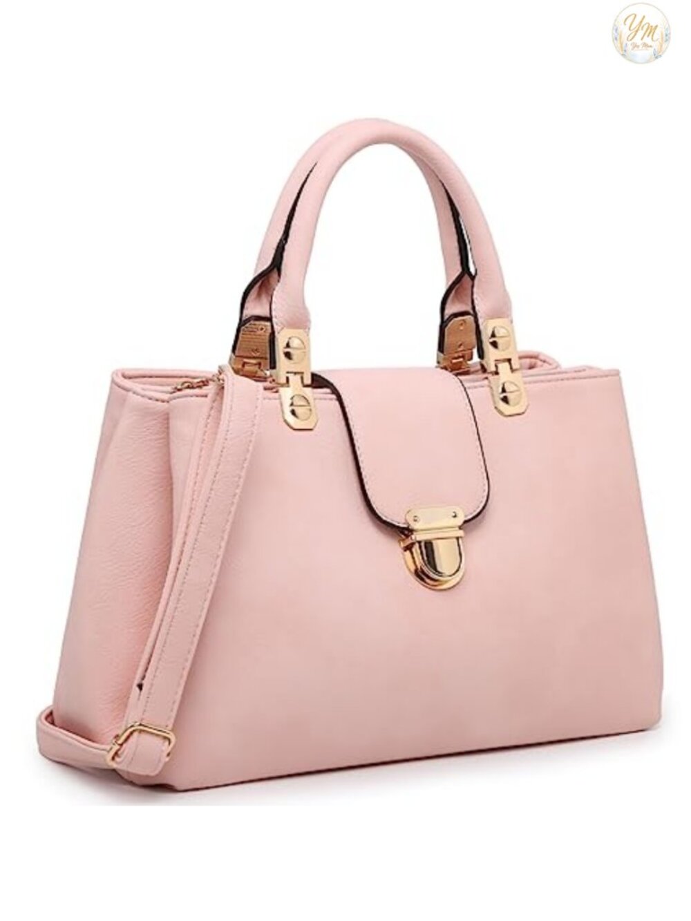 Vegan Leather Satchel Top Handle Purse Medium Tote Shoulder Bag